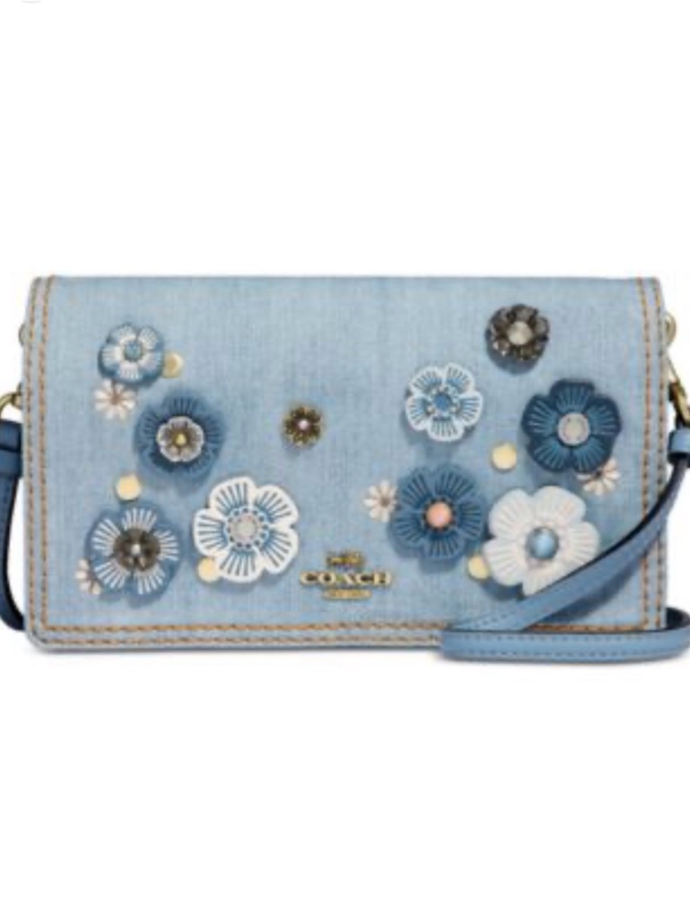 Coach Hayden Denim tea rose  crossbody bag - Picture 2 of 15